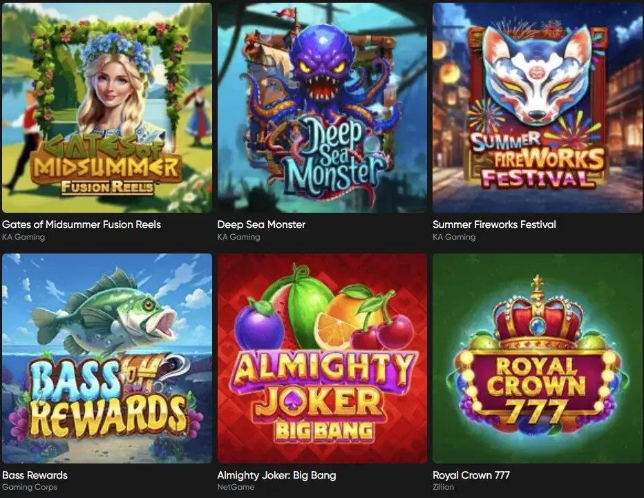 Découvrez une sélection de jeux en mode démo sur Granawin Casino
